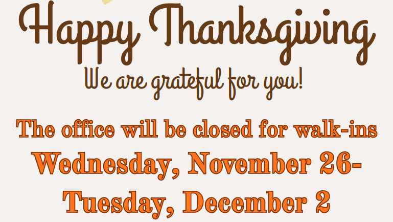 thanksgiving hours